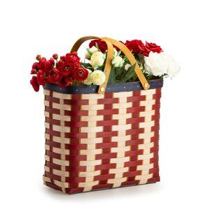 Longaberger Americana Tall Tote Basket Set with  Protector